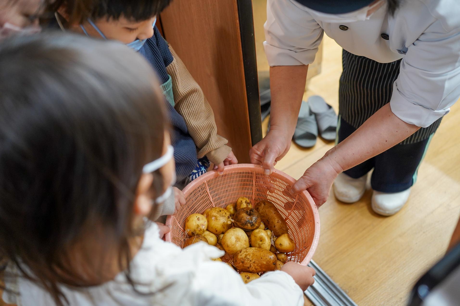 栽培した野菜の調理
